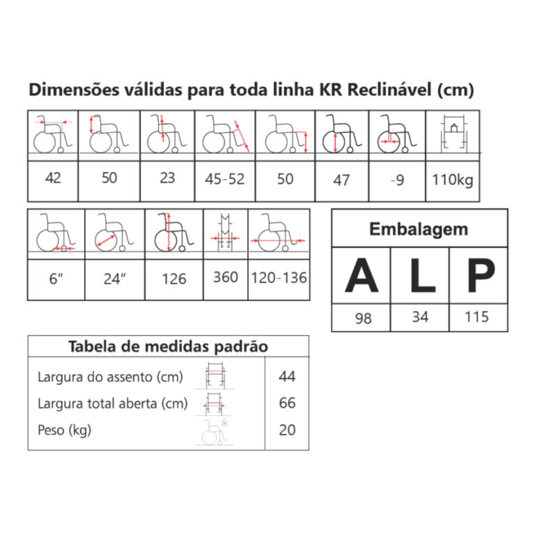 CAD DE RODAS KR RECLINÁVEL JAGUARIBE