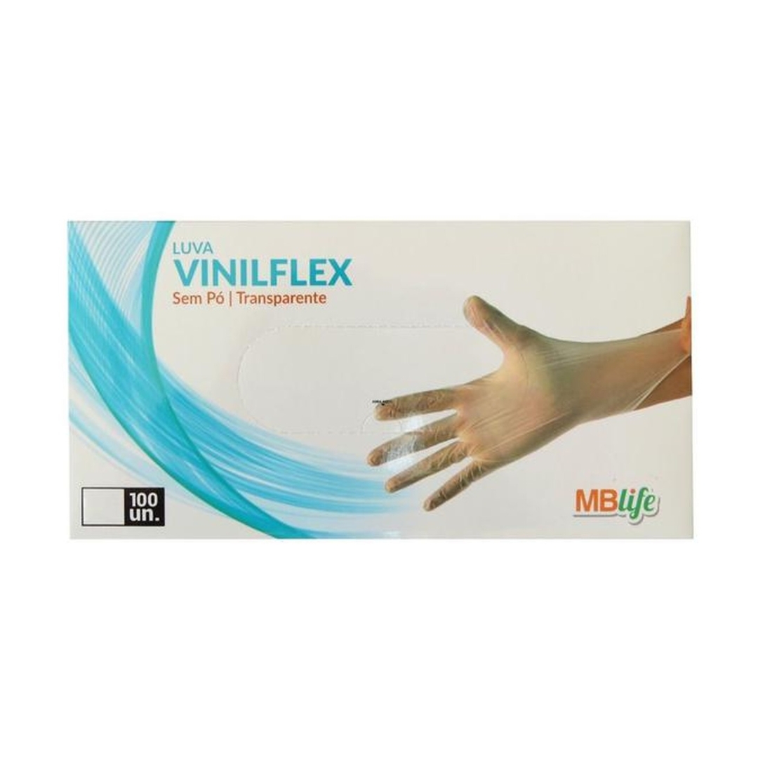 LUVAS VINIFLEX S/PÓ TRANSP.  100 UNID. (M...