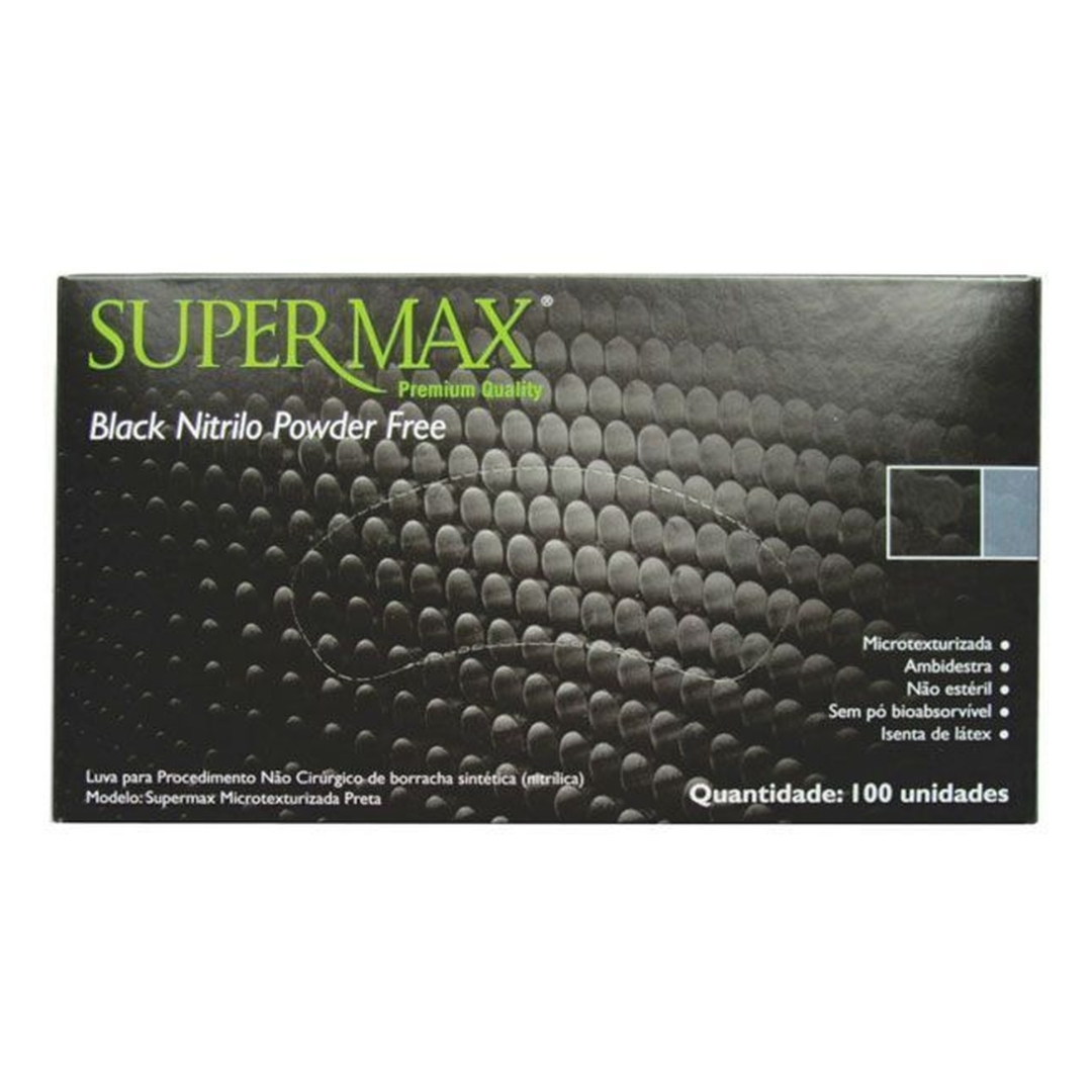 LUVAS DE PROCED. NITRILO BLACK SUPERMAX