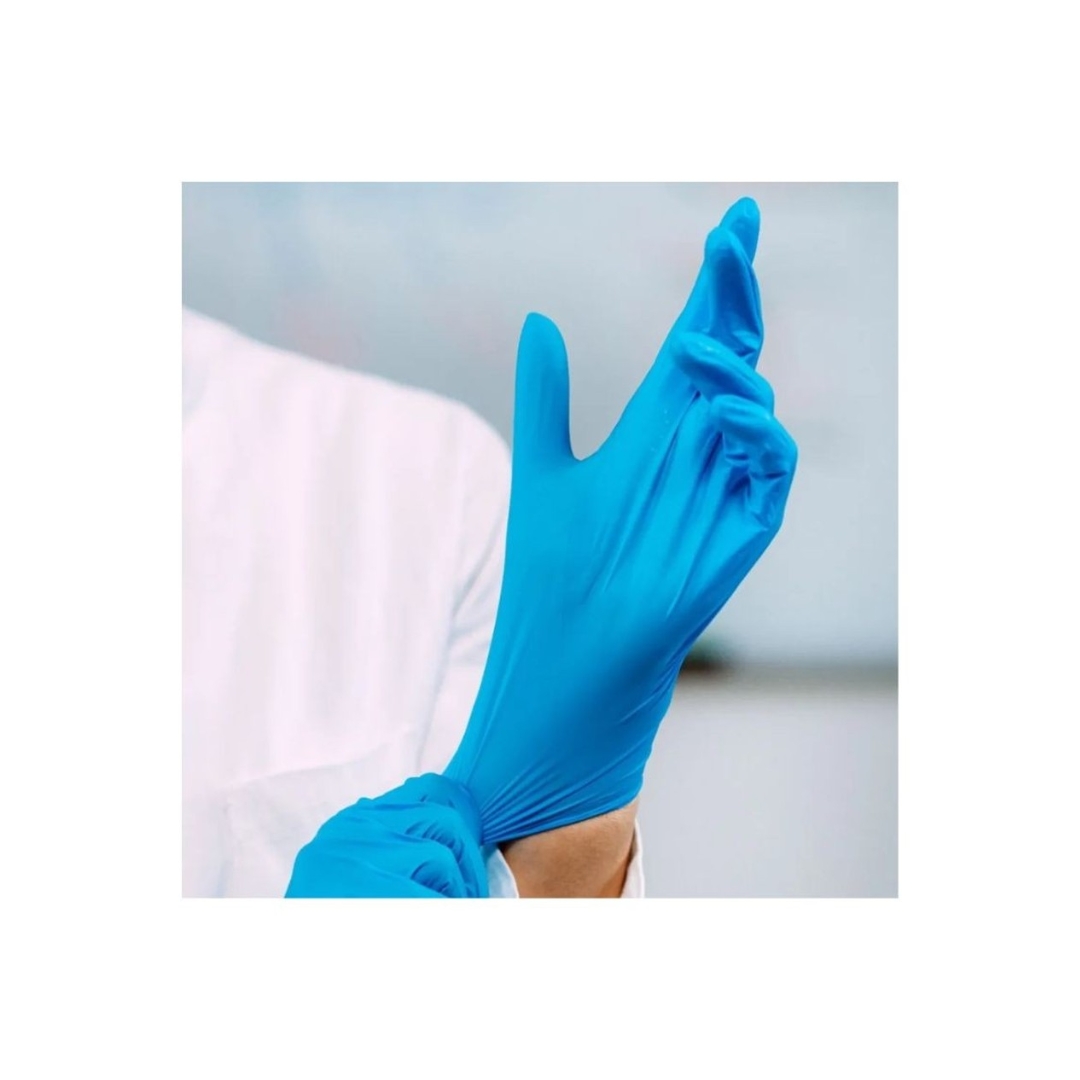 LUVA PROCEDIM NITRILO AZUL TAM P SAFEMAX ...