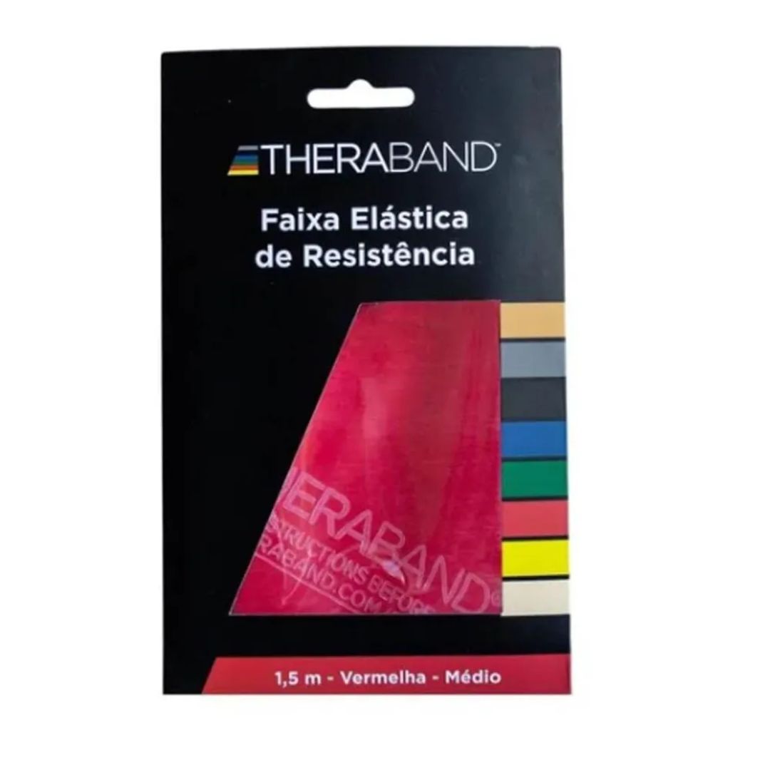FAIXA THERA BAND VERMELHO (MEDIO) 1,5 METROS