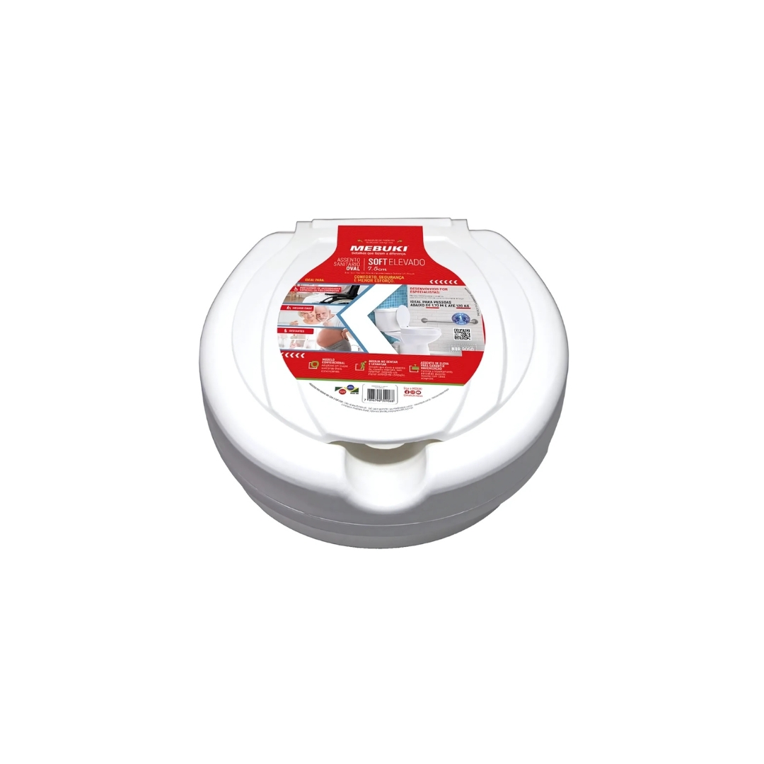 ELEVAÇÃO DE ASSENTO OVAL 7,5CM SOFT MEBUKI