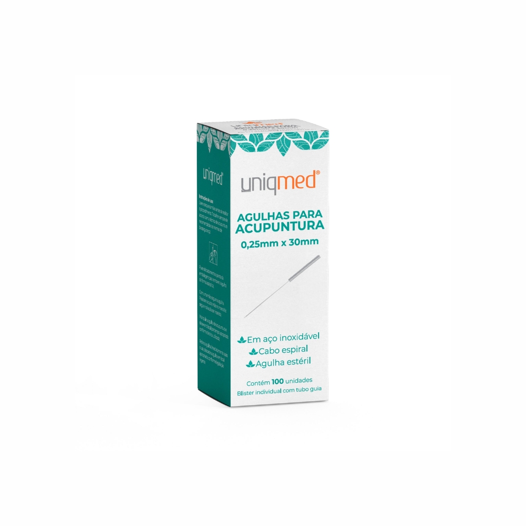 AGULHAS P/ACUPUNTURA 0,25X30MM (CX C/100... AGULHAS P/ACUPUNTURA 0,25X30MM (CX C/100...