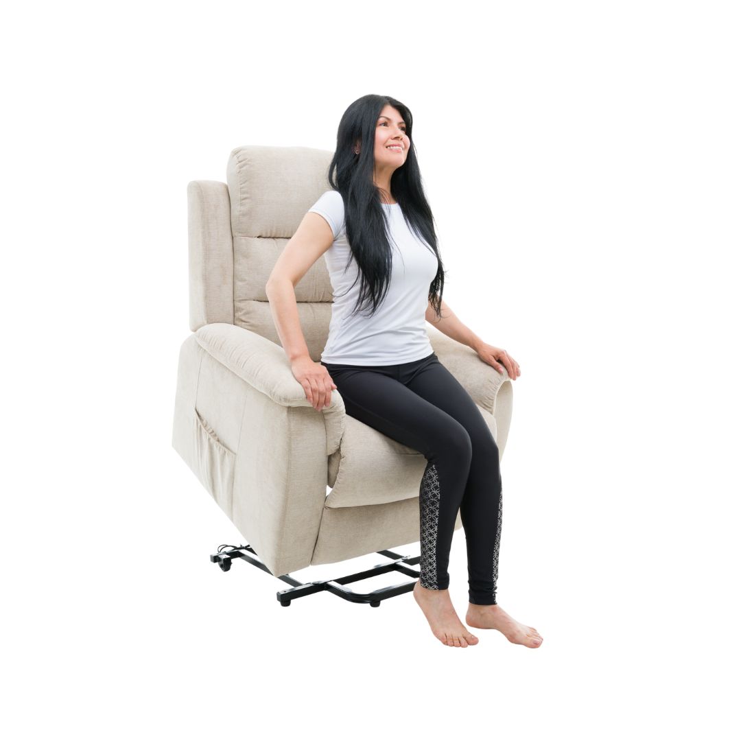 POLTRONA COM ELEVAÇÃO THERALIFT TECIDO TH...