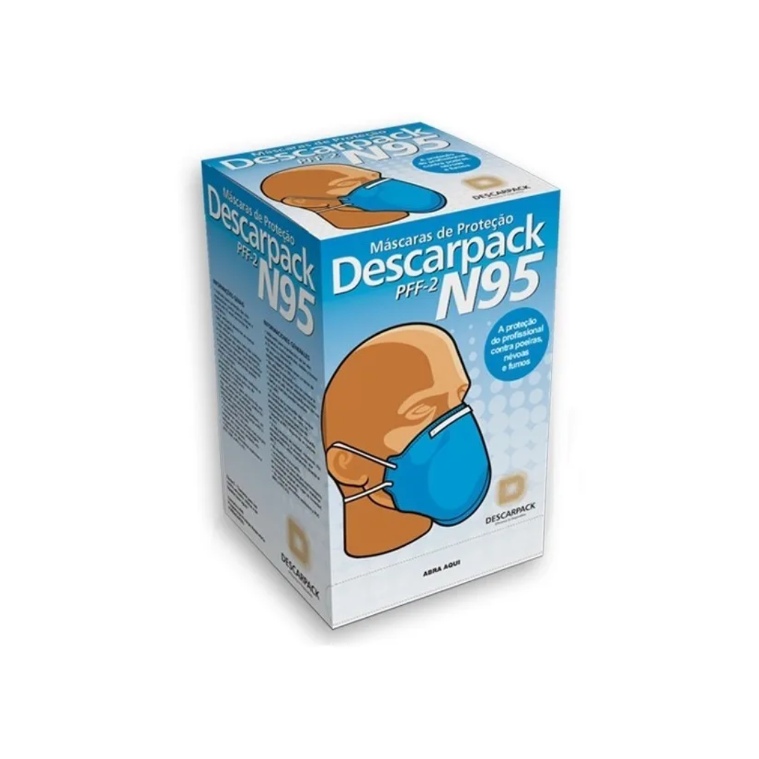 KIT C/ 20 MASCARAS  PROTEÇÃO N95 PFF2  DE...