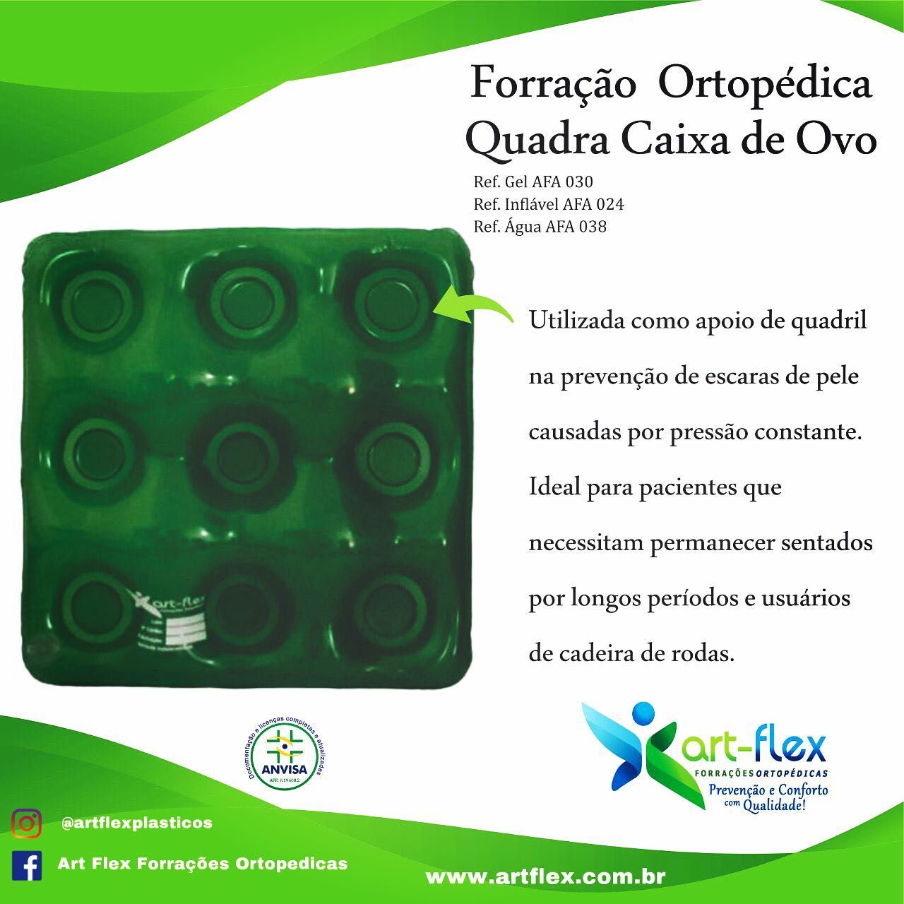 ALMOFADA QUADRAD CX OVO AGUA AFA038 ARTFLEX