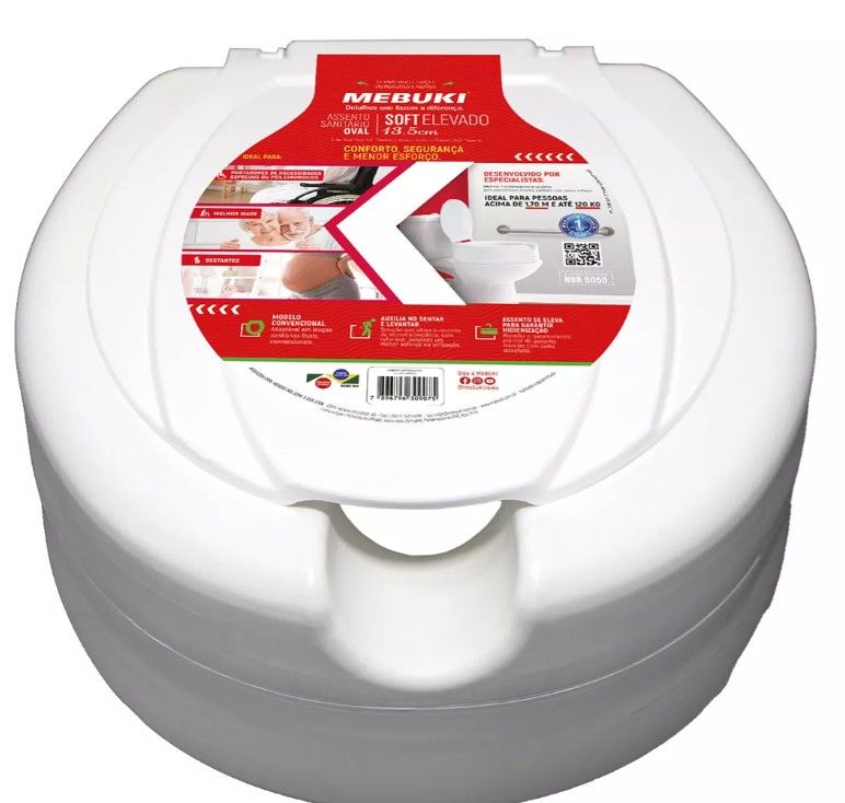 ELEVAÇÃO DE ASSENTO OVAL 13,5CM SOFT MEBUKI