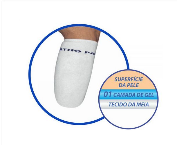 MEIA COM GEL PARA COTO SG-701 ORTHO PAUHER