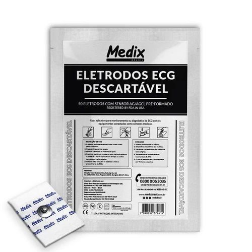 ELETRODO ECG DESCART ADUL SF22 PCT C/ 50(...