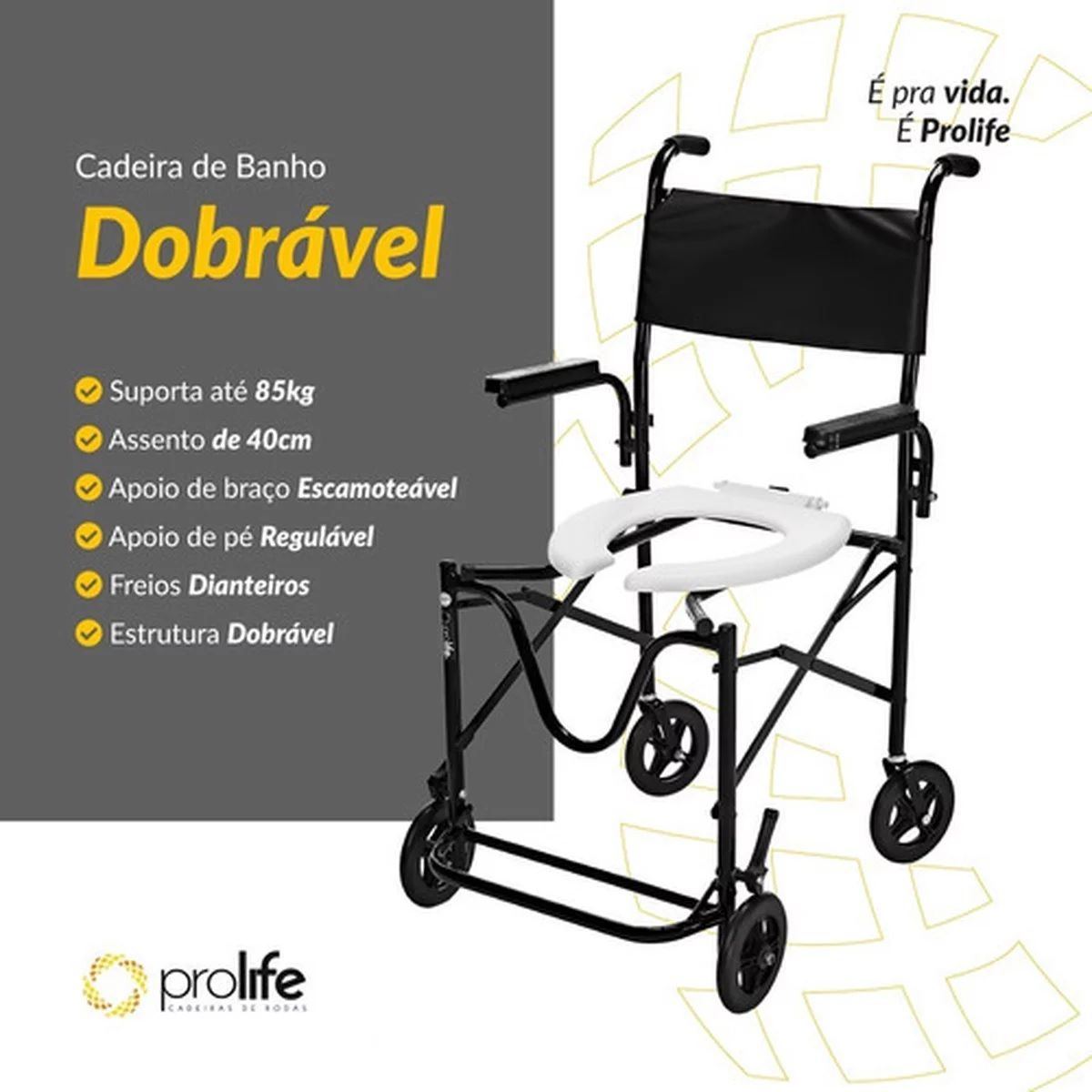 CAD DE BANHO DOBRAVEL PL220 ATÉ 100KG PRO...