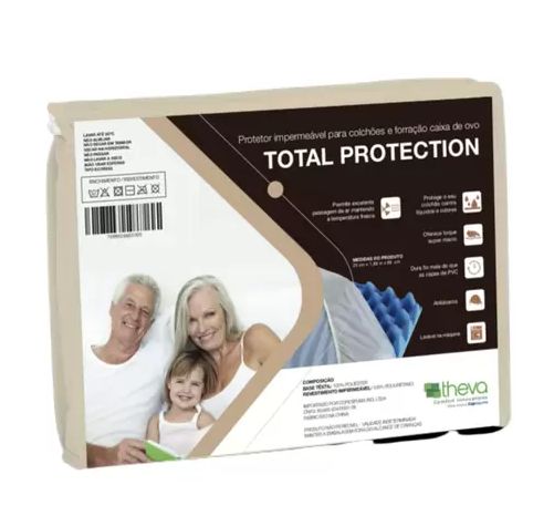 PROTETOR LENÇOL CASAL NORMAL TOTAL PROTEC...