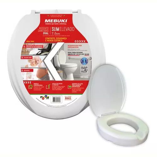 ELEVAÇÃO DE ASSENTO OVAL 7,5CM SLIM  MEBUKI