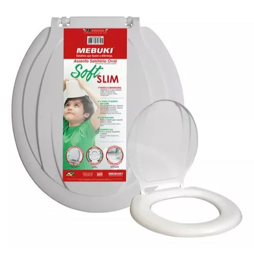 ASSENTO SANITARIO PLASTICO OVAL SLIM MEBUKI