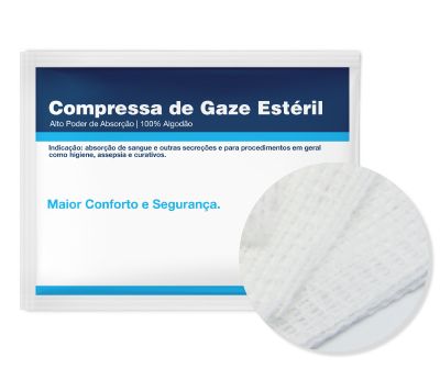 COMPRESSA DE GAZE 13FIOS EST. 10X10 C/10 ...