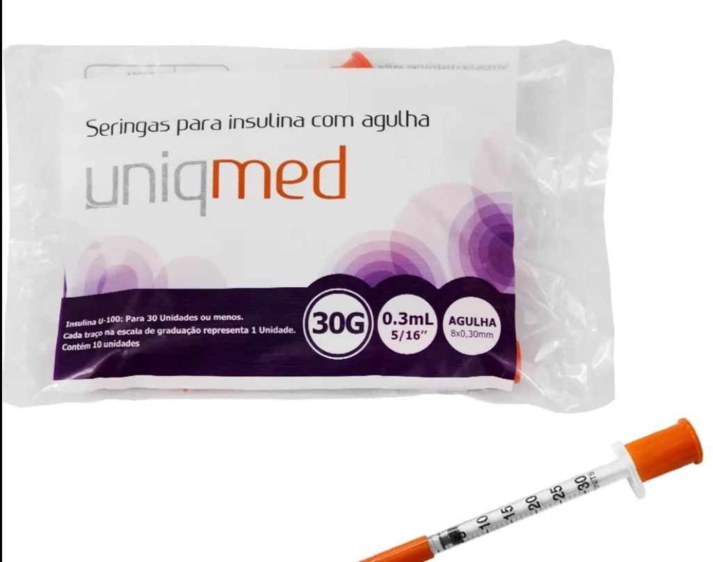 SERINGA P/INSULINA 0,3ML 8MMX30G PB PCT C... SERINGA P/INSULINA 0,3ML 8MMX30G PB PCT C...