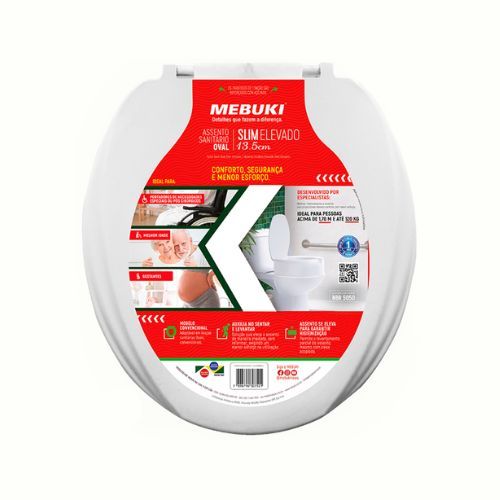 ELEVAÇÃO DE ASSENTO OVAL 13,5CM SLIM MEBUKI